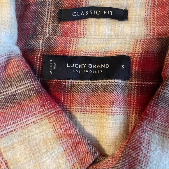 Lucky Brand Men's Button-Down Humboldt Woven Long Sleeve Flannel Shirt S - Picture 7 of 7